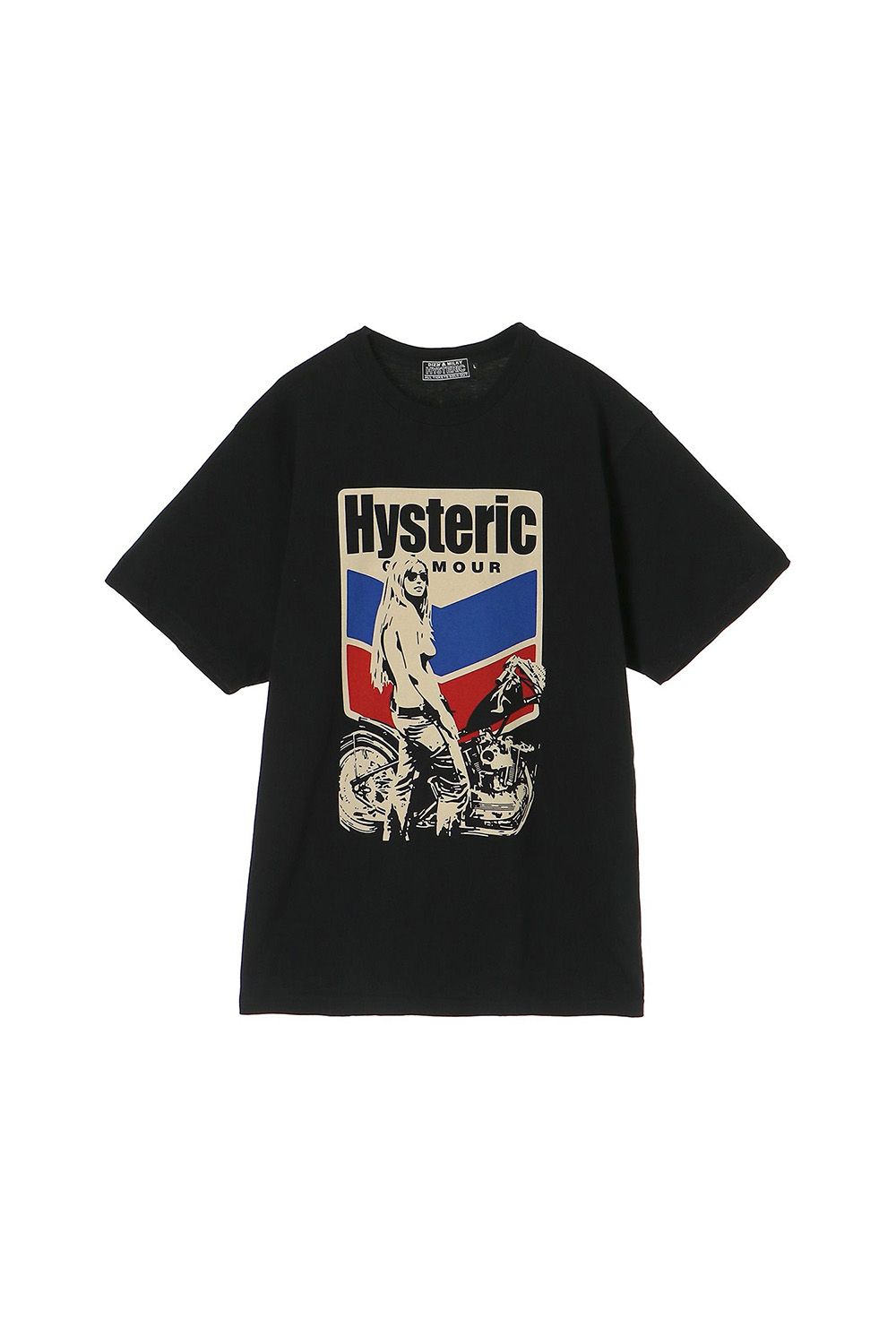 樂天商城 - 【正規店より即日発送、送料無料】 トップス HYSTERIC GLAMOUR ヒステリックグラマー MOTORCYCLE GIRL Tシャツ / ブラック 返品交換不可