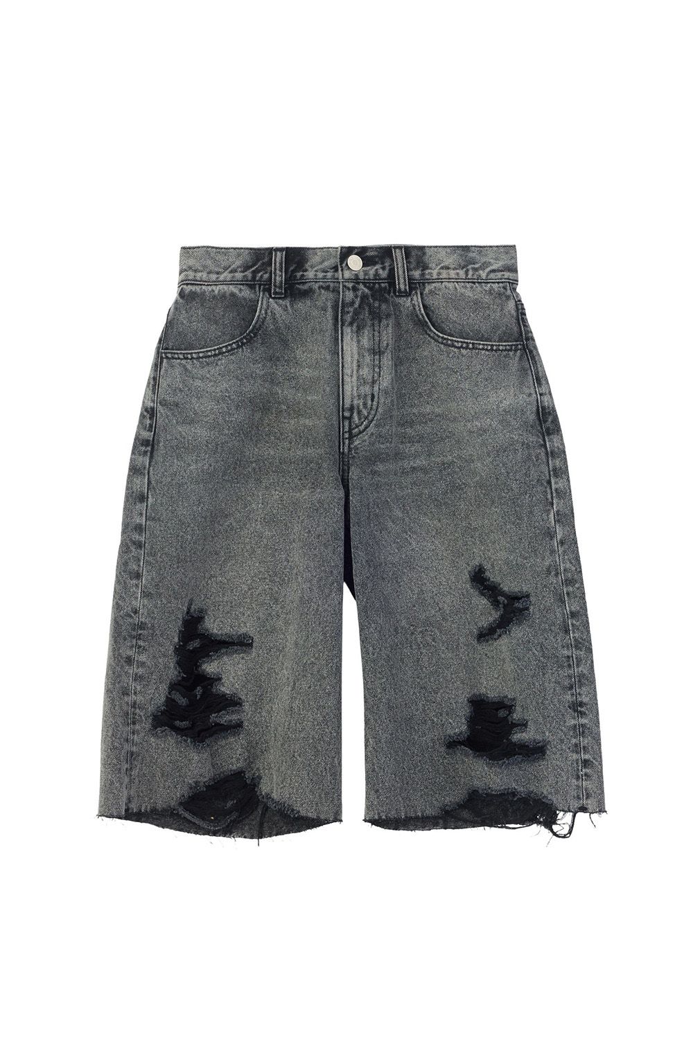 トップス X-girl エックスガール ［ラスト1点 サイズM］EMBLEM POCKET DISTRESSED DENIM SHORTS / ブラック