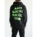 セール商品 30%OFF 送料無料 トップス Anti Social Social Club アンチソーシャルソーシャルクラブ NOWADAYS BLACK HOODIE / ブラック 返品交換不可