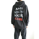 セール商品 30%OFF 送料無料 トップス Anti Social Social Club アンチソーシャルソーシャルクラブ 99 RETRO BLACK HOODIE / ブラック 返品交換不可