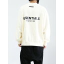 送料無料 トップス FEAR OF GOD FOG ESSENTIALS フィアオブゴッド エッセンシャルズ 21SS BACK LOGO SWEAT (RUBBER) / クリーム 返品交換不可