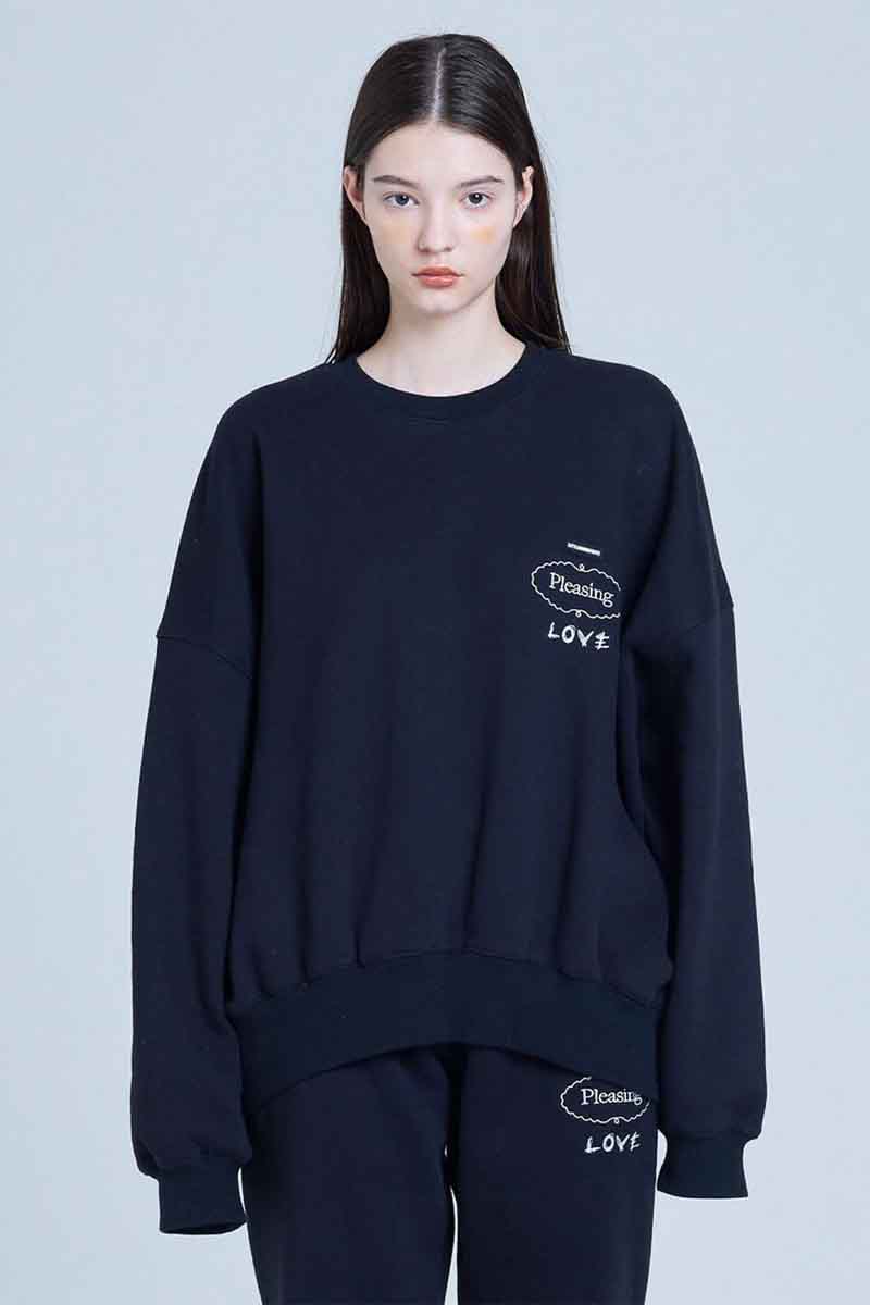 Z[i 30%OFF  gbvX Little Sunny Bite gTj[oCg logo sweat crew / ubN ԕis