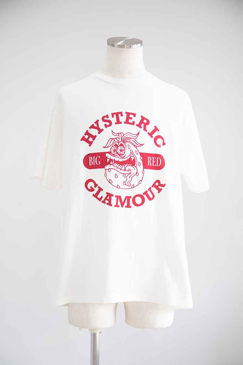 ヒステリックグラマー 送料無料 トップス HYSTERIC GLAMOUR ヒステリックグラマー STM BIG RED Tシャツ / ホワイト 返品交換不可