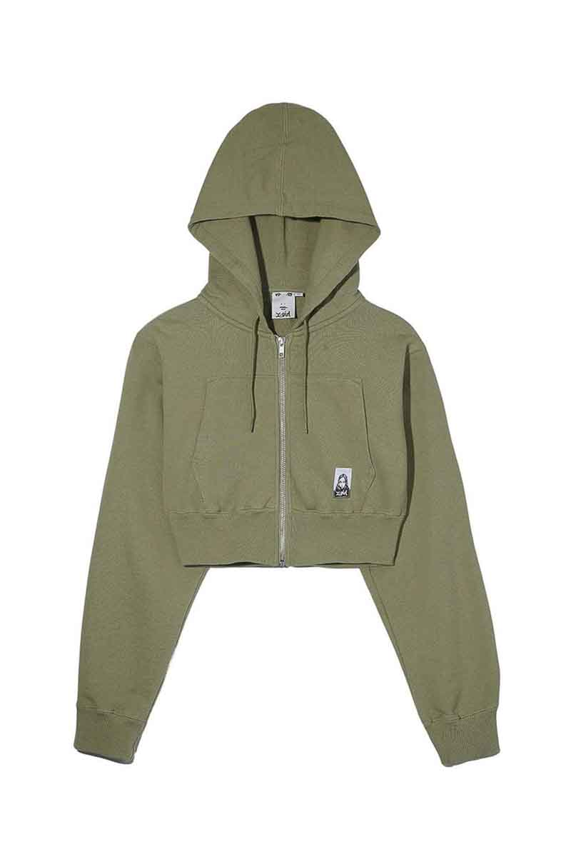  gbvX X-girl GbNXK[ FACE COMPACT ZIP UP HOODIE / I[u