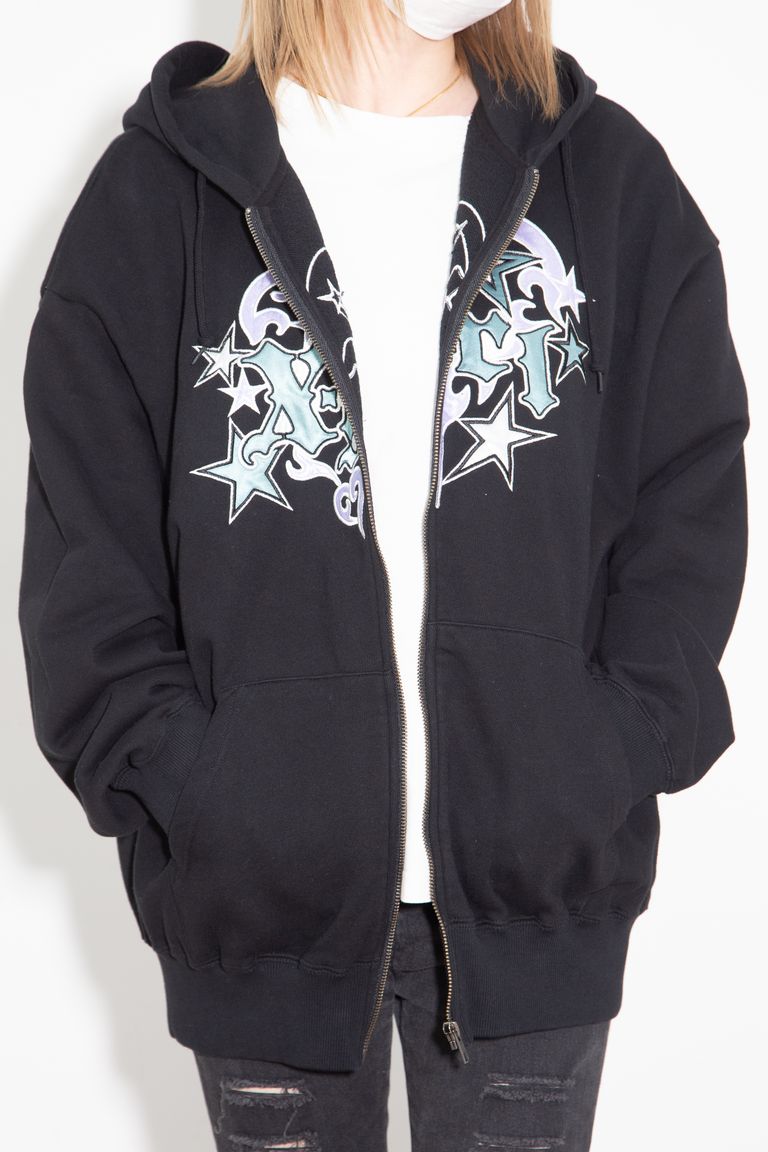 樂天商城 - セール商品30%OFF トップス X-girl エックスガール TRIBAL HEART ZIP UP SWEAT HOODIE /ブラック / 返品交換不可