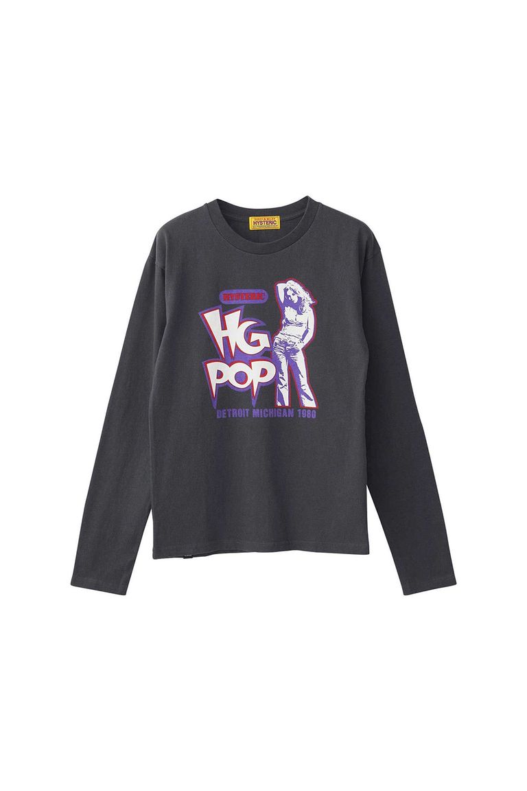 送料無料 トップス HYSTERIC GLAMOUR HG POP Tシャツ / ブラック 返品交換不可(4.0)