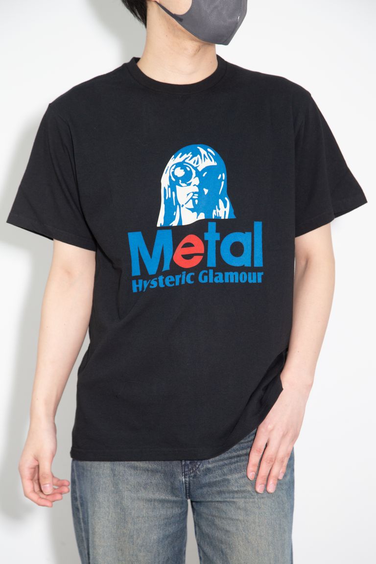 送料無料 トップス HYSTERIC GLAMOUR ヒステリックグラマー METAL Tシャツ / ブラック 返品交換不可