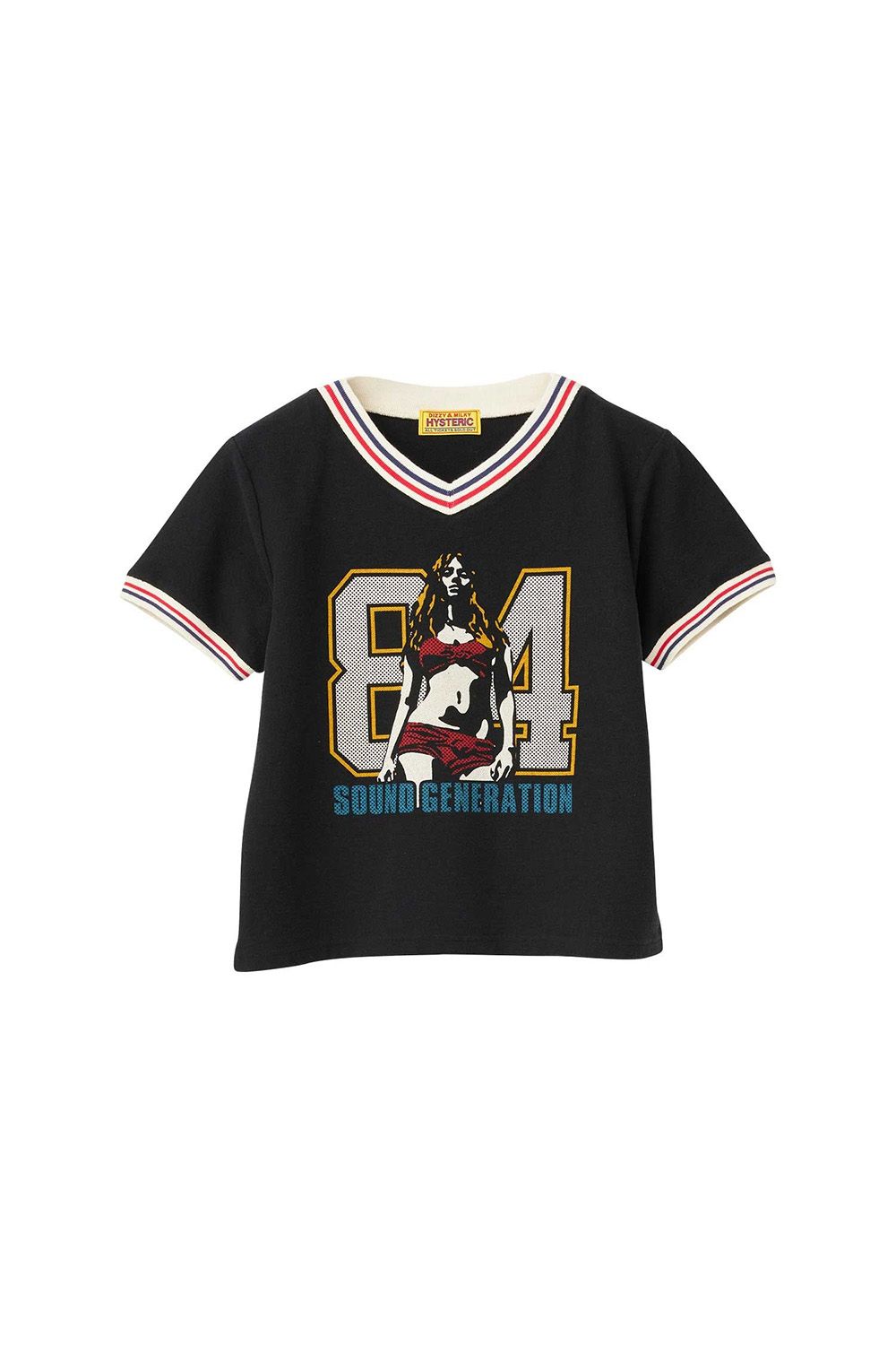 Rakuten - 送料無料 トップス HYSTERIC GLAMOUR ヒステリックグラマー 84 SOUNDS Tシャツ / ブラック 返品交換不可