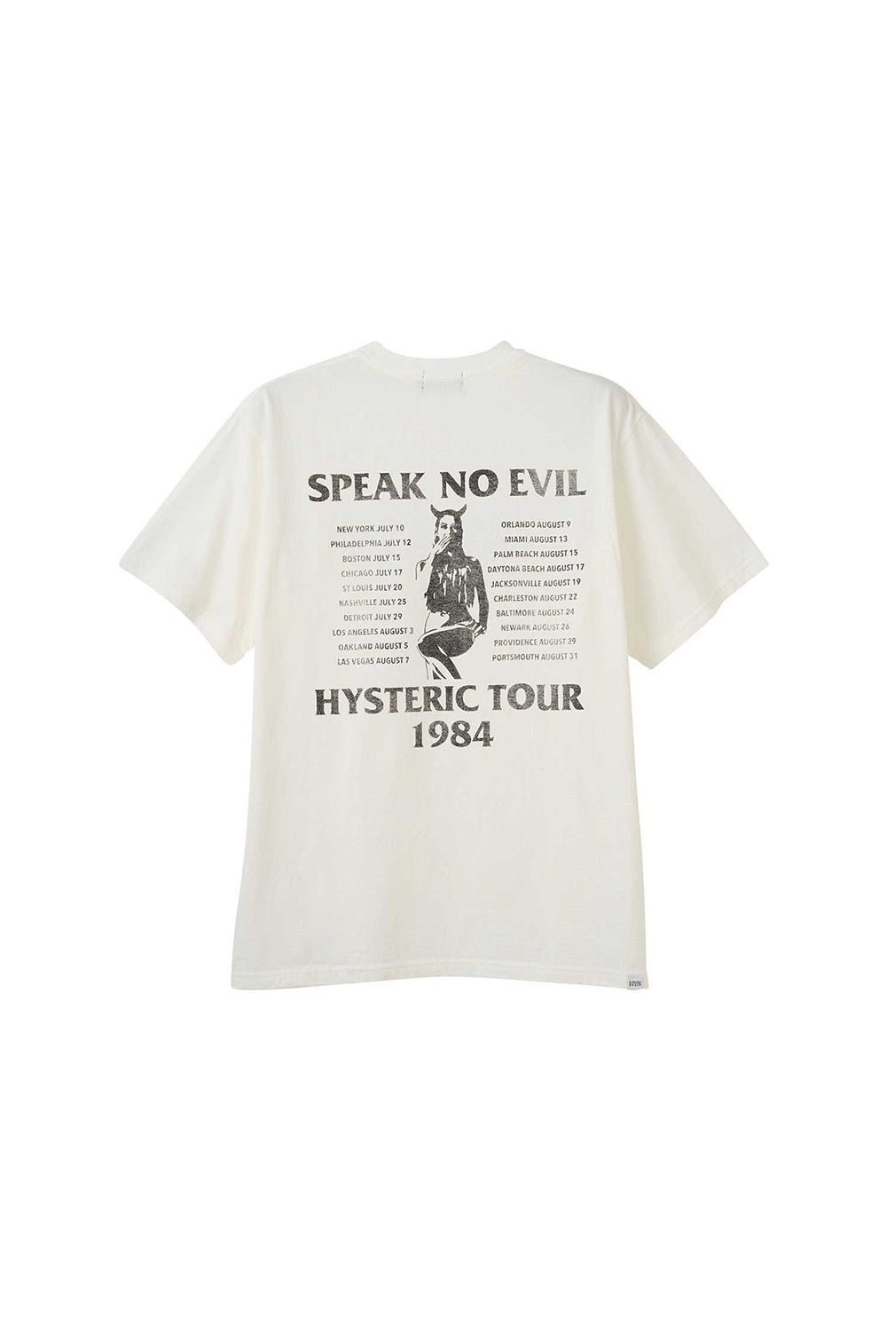 Rakuten - 送料無料 トップス HYSTERIC GLAMOUR ヒステリックグラマー HG/HG TOUR 1984 Tシャツ / ホワイト 返品交換不可