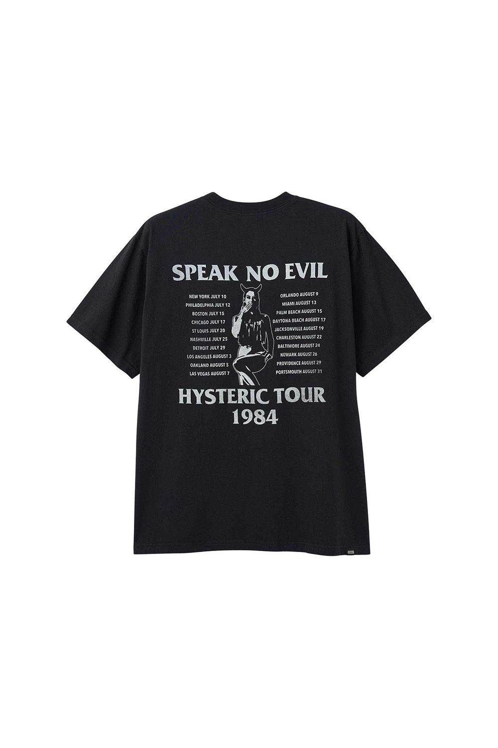 Rakuten - 送料無料 トップス HYSTERIC GLAMOUR ヒステリックグラマー HG/HG TOUR 1984 Tシャツ / ブラック 返品交換不可