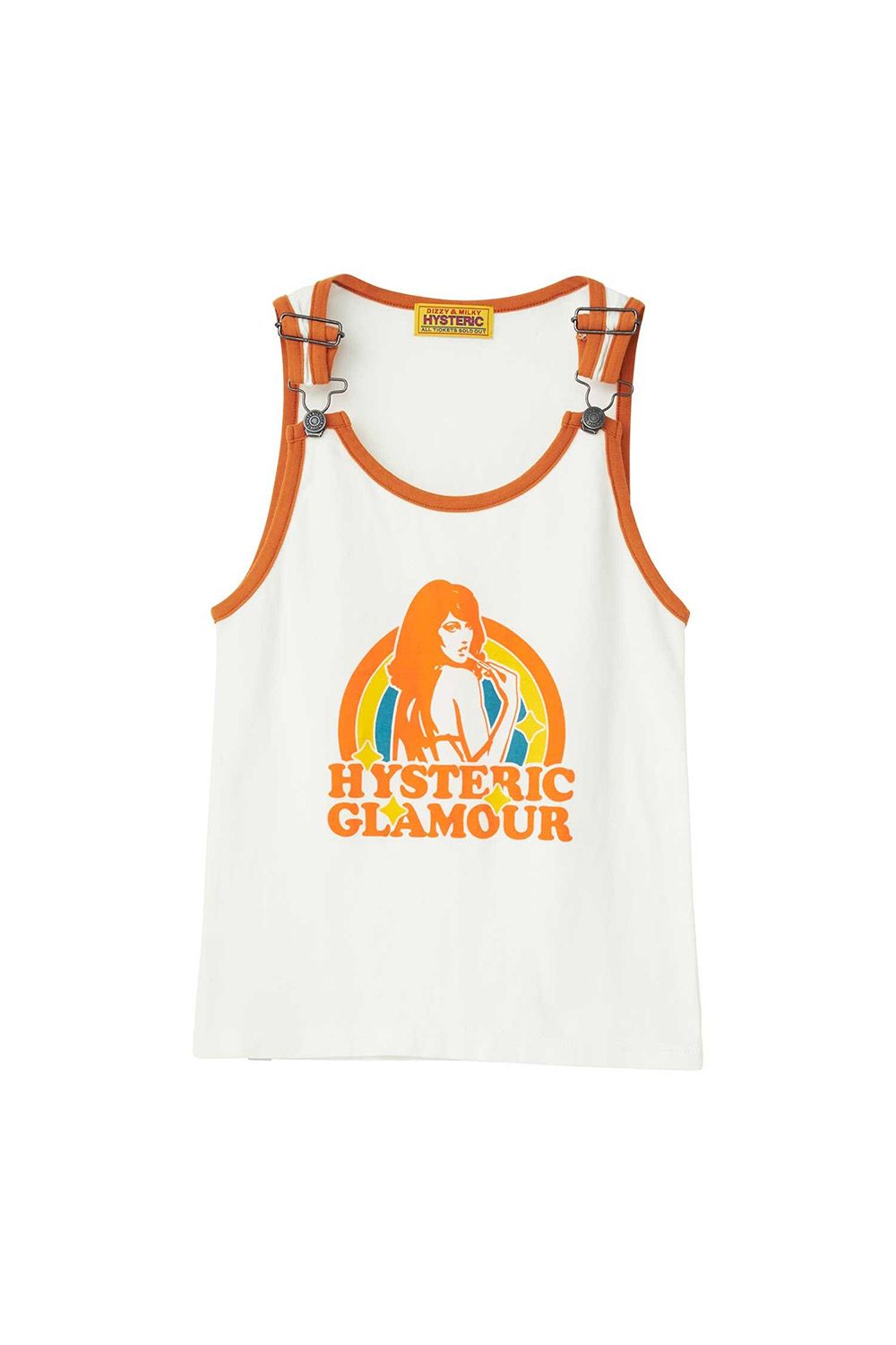 Rakuten - 送料無料 トップス HYSTERIC GLAMOUR ヒステリックグラマー RAINBOW WOMAN タンクトップ / ホワイト 返品交換不可
