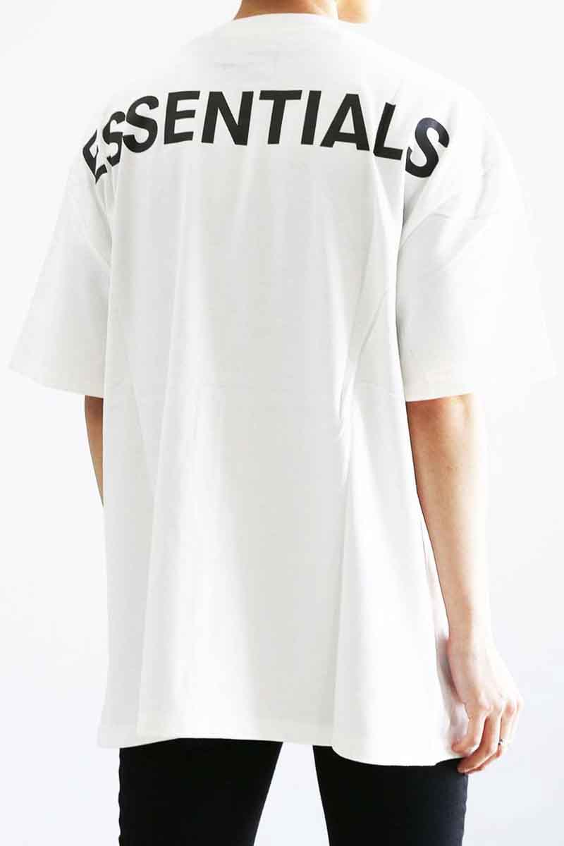 Rakuten - 送料無料 トップス FEAR OF GOD FOG ESSENTIALS フィアオブゴッド エッセンシャルズ REFLECTOR LOGO S/S TEE / ホワイト 返品交換不可
