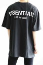 送料無料 トップス FEAR OF GOD FOG ESSENTIALS フィアオブゴッド エッセンシャルズ 【LA限定】REFLECTOR LOGO S/S TEE / ブラック 返品交換不可