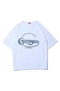 送料無料 トップス CUTRATE カットレイト CALIF LOGO DROP SHOULDER S/S -T-SHIRT / ホワイト 返品交換不可