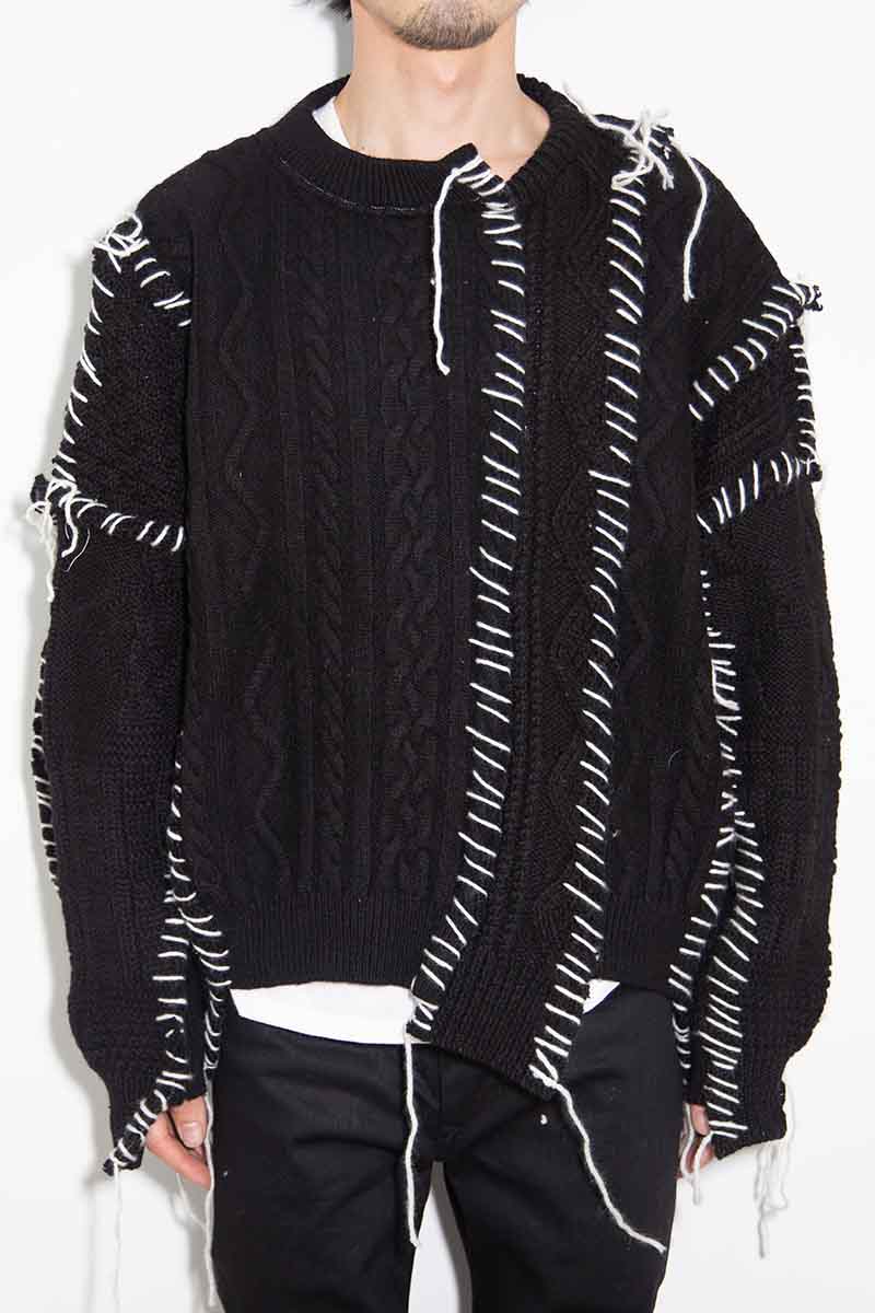 Rakuten - セール商品 30%OFF 送料無料 トップス DISCOVERED ディスカバード Nordic Collage Sweater / ブラック 返品交換不可