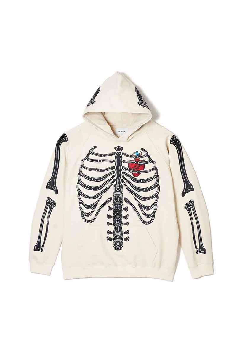 セール商品 30%OFF 送料無料 トップス MAYO メイヨー MAYO BONES Embroidery Hoodie / オフホワイト 返品交換不可