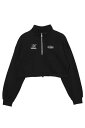 セール商品 30%OFF 送料無料 トップス X-girl エックスガール HALF ZIP CROPPED SWEAT TOP / ブラック 返品交換不可