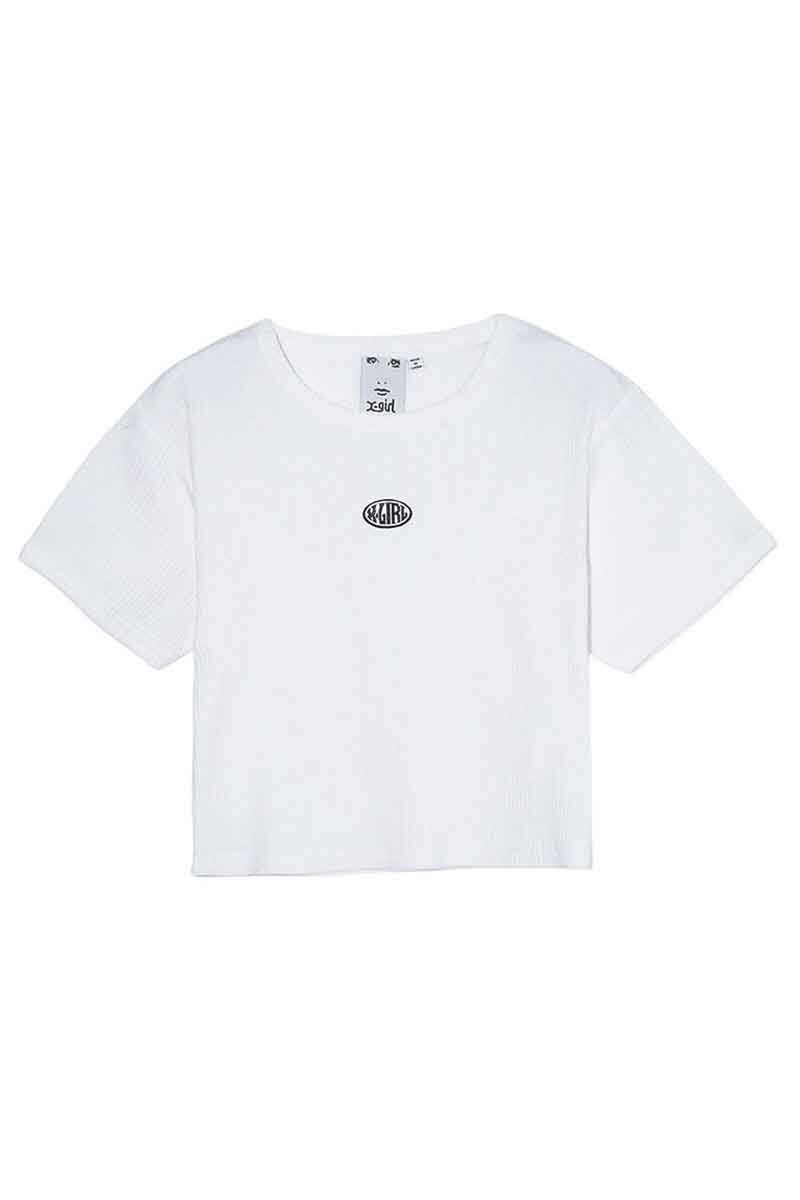  gbvX X-girl GbNXK[ OVAL LOGO S/S TOP / zCg