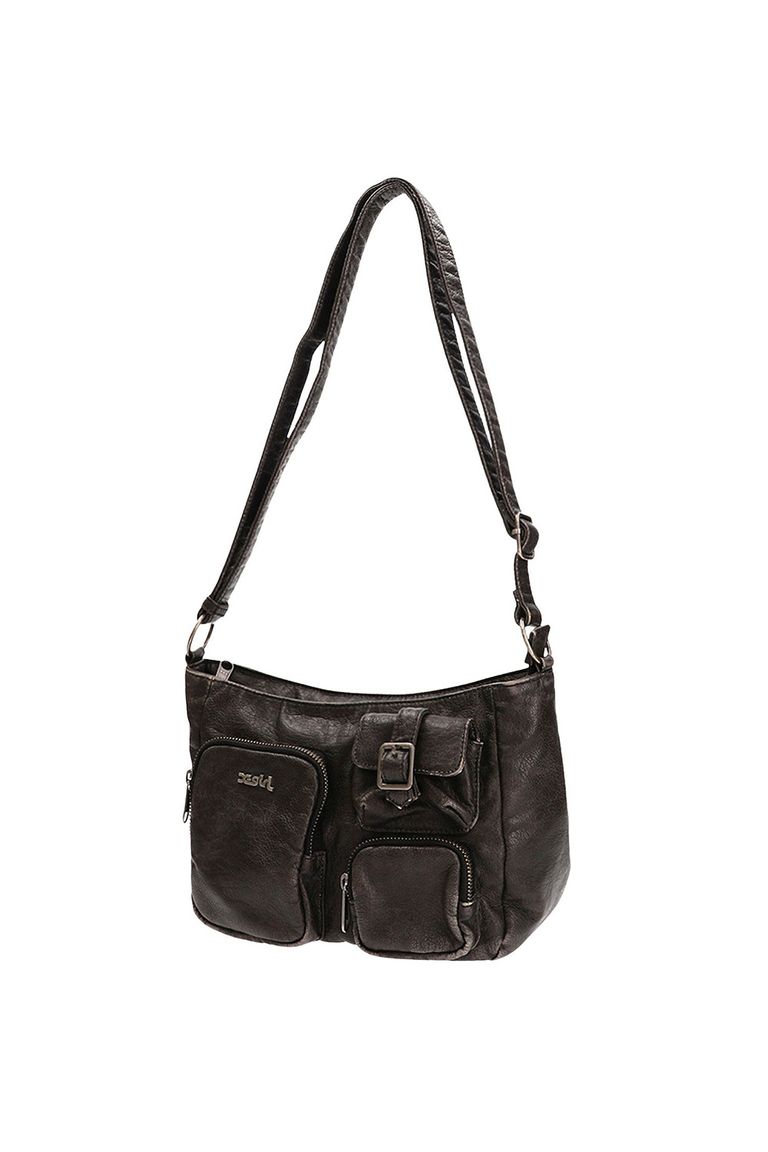�����뾦��20%OFF �Хå� X-girl ���å��������� MULTI POCKET FADED FAUX LEATHER BAG / �֥�å�