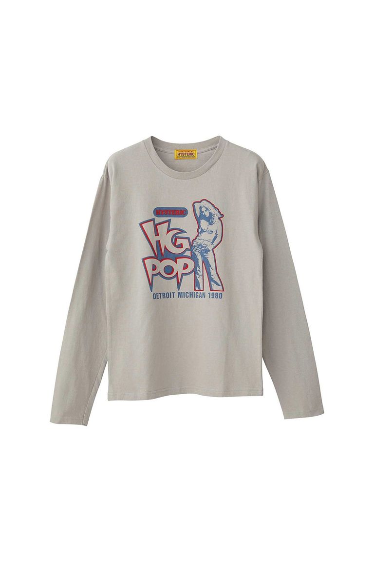 Rakuten - 送料無料 トップス HYSTERIC GLAMOUR HG POP Tシャツ / グレー 返品交換不可