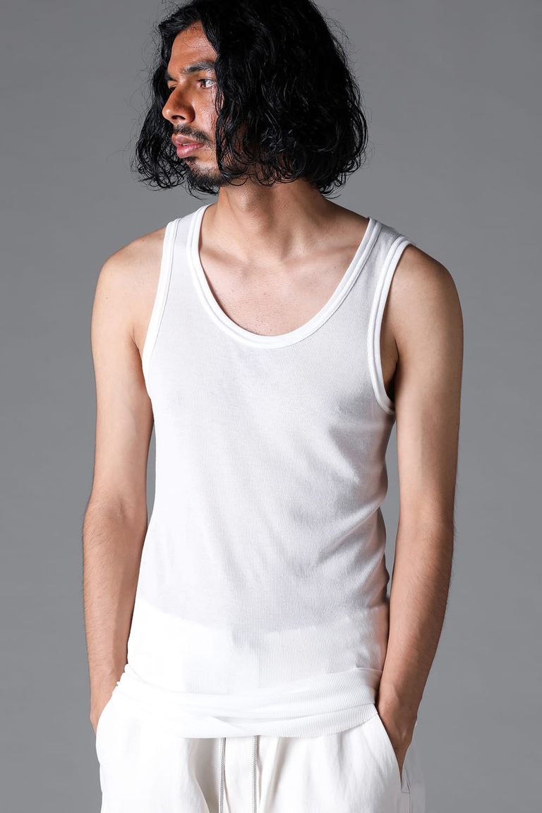 予約商品　送料無料 トップス A.F ARTEFACT エーエフ アーティファクト ラウンドリブタンクトップ / RIB TANK / ホワイト / ag-1924-1 返品交換不可