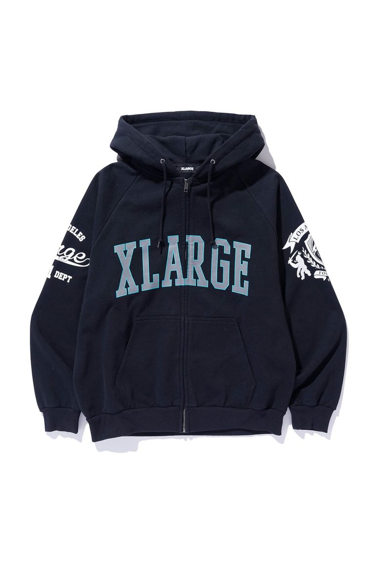 Rakuten - トップス XLARGE エクストララージ RAGLAN ZIP UP HOODED SWEATSHIRT / ブラック