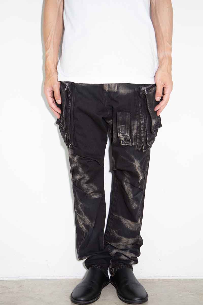 送料無料 ボトムス JULIUS ユリウス 10oz DENIM / ブラック 返品交換不可