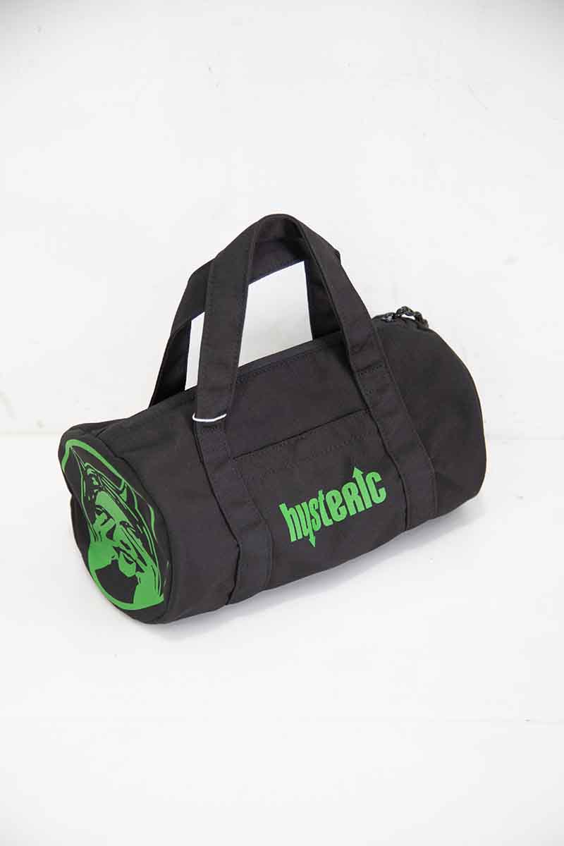 送料無料 ファッション雑貨 HYSTERIC GLAMOUR ヒステリックグラマー SEE NO EVIL ミニドラムバッグ / ブラック 返品交換不可