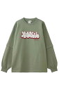 セール商品 30%OFF 送料無料トップス X-girl エックスガール PLUMP LOGO LAYERED SWEAT TOP / オリーブ 返品交換不可