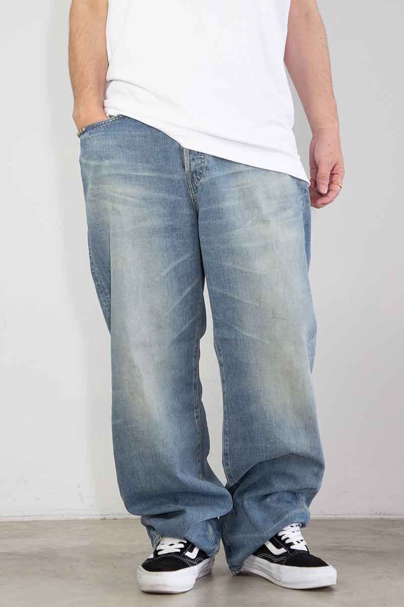 Rakuten - 送料無料 ボトムス HYSTERIC GLAMOUR ヒステリックグラマー CH加工 バギーパンツ / ダークインディゴ 返品交換不可