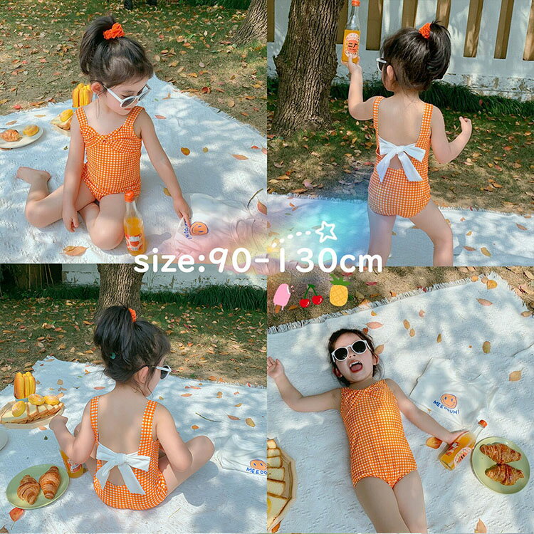 ワンピース水着 女の子 女児 可愛い 子供用水着 つなぎ水着 チェック 水着 体型カバー 子供水着 キッズ 幼稚園 保育園 みずぎ スイムウェア キッズ水着 ビーチ プール 温泉 海 夏 旅行 水着 女の子 ワンピース 子供 水着 90 100 110 120 130