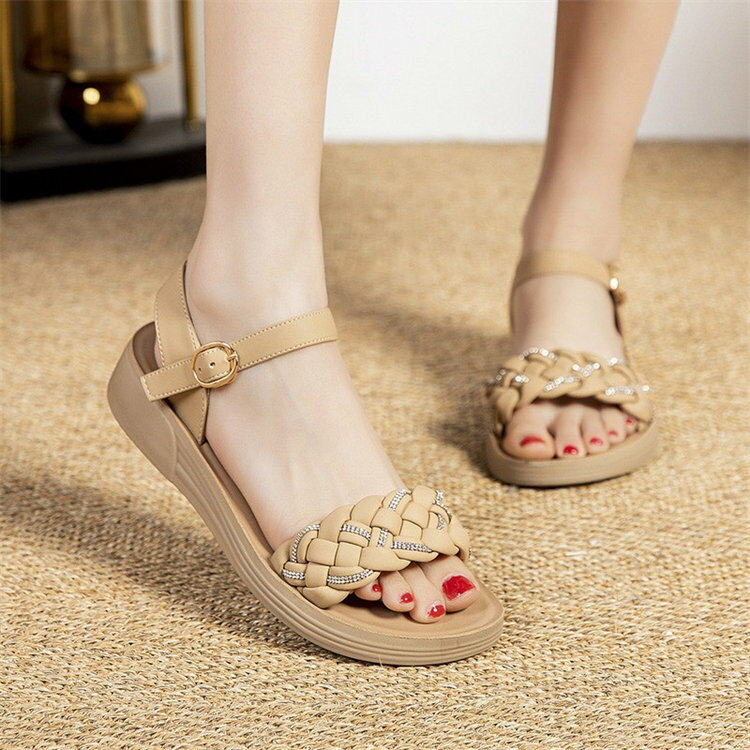 送料無料 快適 レディース ソフトソール 厚底 軽量 コンフォートサンダル スリッパ 歩きやすい サンダ..