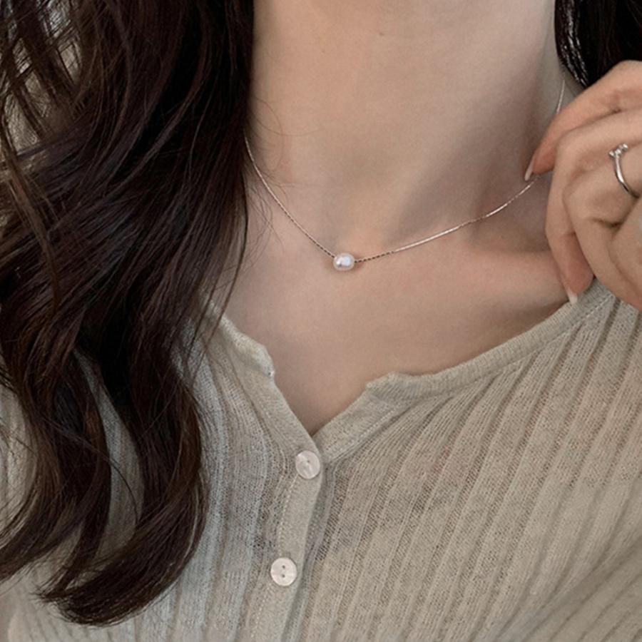 フェイクパールネックレスレディース 上品