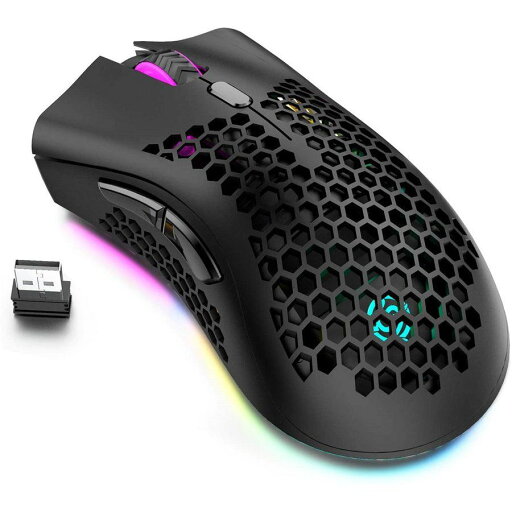 ゲーミングマウス 無線 2.4Gワイヤレス 93g コンパクト 省エネルギー 軽量 RGBライト付き 6ボタン USB充電 800mAh大容量 ゲーミングマウス 無線 2.4Gワイヤレス 93g コンパクト 省エネルギー 軽量 RGBライト付き 6ボタン USB充電 800mAh大容量
