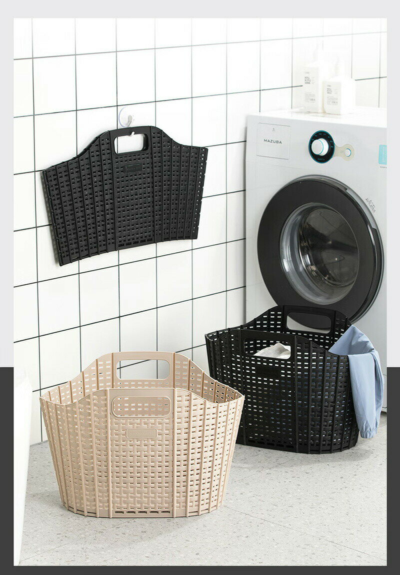 ランドリーバスケット 折りたたみ スリム 大容量 コンパクト おしゃれ 洗濯かご 洗濯カゴ 持ち手 持ち手付き 洗濯機横 省スペース 軽い 軽量 収納 洗濯 かご カゴ ランドリー バスケット 洗濯物入れ 洗面所 買い物かご 収納バスケット...