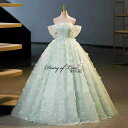 【Diary of love 愛の日記】カラードレス ウェディングドレス 二次会ドレス Aラインドレス プリンセスライン 結婚式 演奏会 披露宴 ファスナー エレガント ナチュラル オフショルダー 立体的な蝶々付き ウエディングドレス パーティードレス ウェディング 大きいサイズ