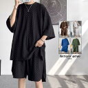 大きいサイズM~3XL 上下セット メンズ ジャージ セットアップ 男性用 おしゃれ スウェット Tシャツ 半袖 ハーフパンツ ショートパンツ 無地 ゆったり ...