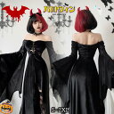 新登場 ハロウィン クリスマス ゴシック ドレス 大人女性用 女の子 レディース ヴァンパイア 魔女 死神 コスチューム 暗黒 ロング パーティー 舞台 夜会 ...