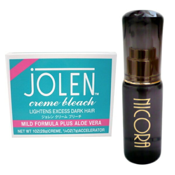 【即納】【数量限定】JOLENクリームのご購入で消臭ミストのニコラ（NICORA）が付いてくる！ニコラをJOLEN 日本正規品ジョレンクリームブリーチ　アロエ入りマイルドタイプ28gパッケージ及び説明書日本語