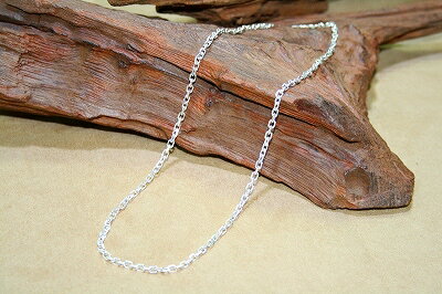 ショートあずきチェーン　長さ50cm　幅3.0mm　小豆　アズキ ネックレス　925刻印有　純銀