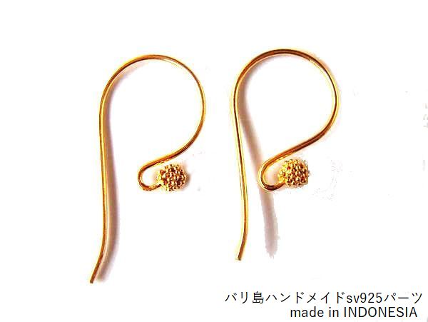 樂天商城 - 7/3再入荷【22kピアス金具／v-3404】1ペア　22金貼りヴェルメイユ製バリビーズパーツ／バリ島から直輸入手芸用金具【v-3404】