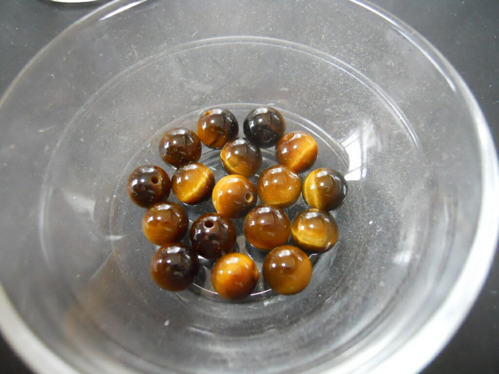 樂天商城 - 【タイガーアイ／虎目石　(丸玉)】サイズ・8mm／5ヶ