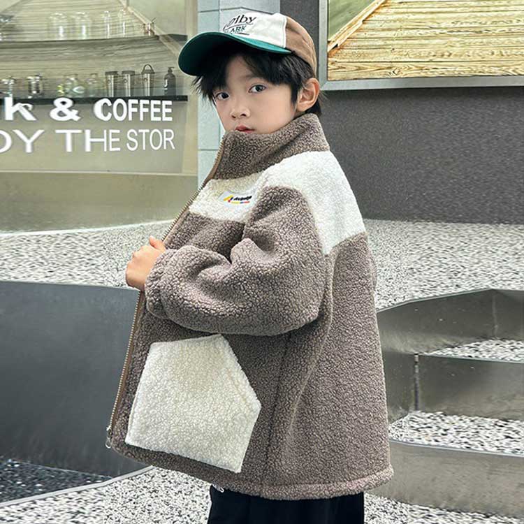 女 ジュニア 子供服 ボアパーカー ボアブルゾン フリースジャケット 裏起毛 秋冬 子供 キッズ ボアジャケット キッズ アウター
