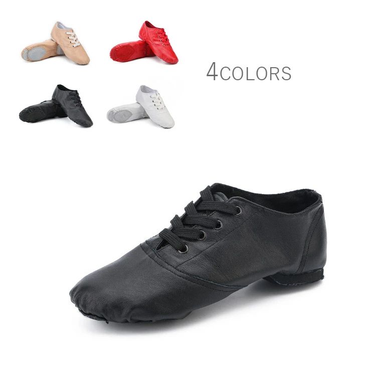 【】 シューズ 専用 デモ 競技 レッスン 履きやすい 男の子 女の子 モダンバレエ レザー ブラック ベージュ ホワイト レッド 学