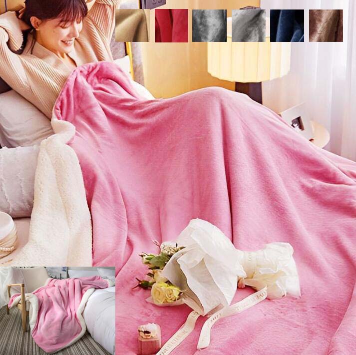 フランネル ブランケット 厚手 もこもこ 秋冬用 毛布 北欧 シングル ひざ掛け ふわふわ 120*150cm おし..