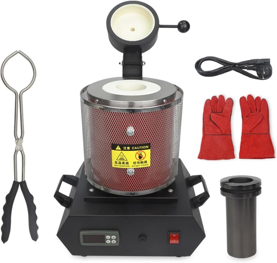電気溶解炉 金溶解炉 1150℃自動デジタル溶解炉 金属溶解炉 容量1/2/3kg 金銀精錬用...