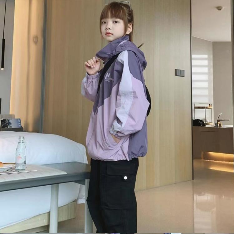 コ ウインドブレーカー ジャケット アウター ガールズ マウンテンパーカー 女の子 キッズ ファッション マウンテンパーカー 子供