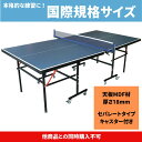 送料無料 卓球台 抗菌加工 国際規格サイズ 天板18mm セパレート式 キャスター付 天板素材のMDF(740PG9YA6276) 通販
