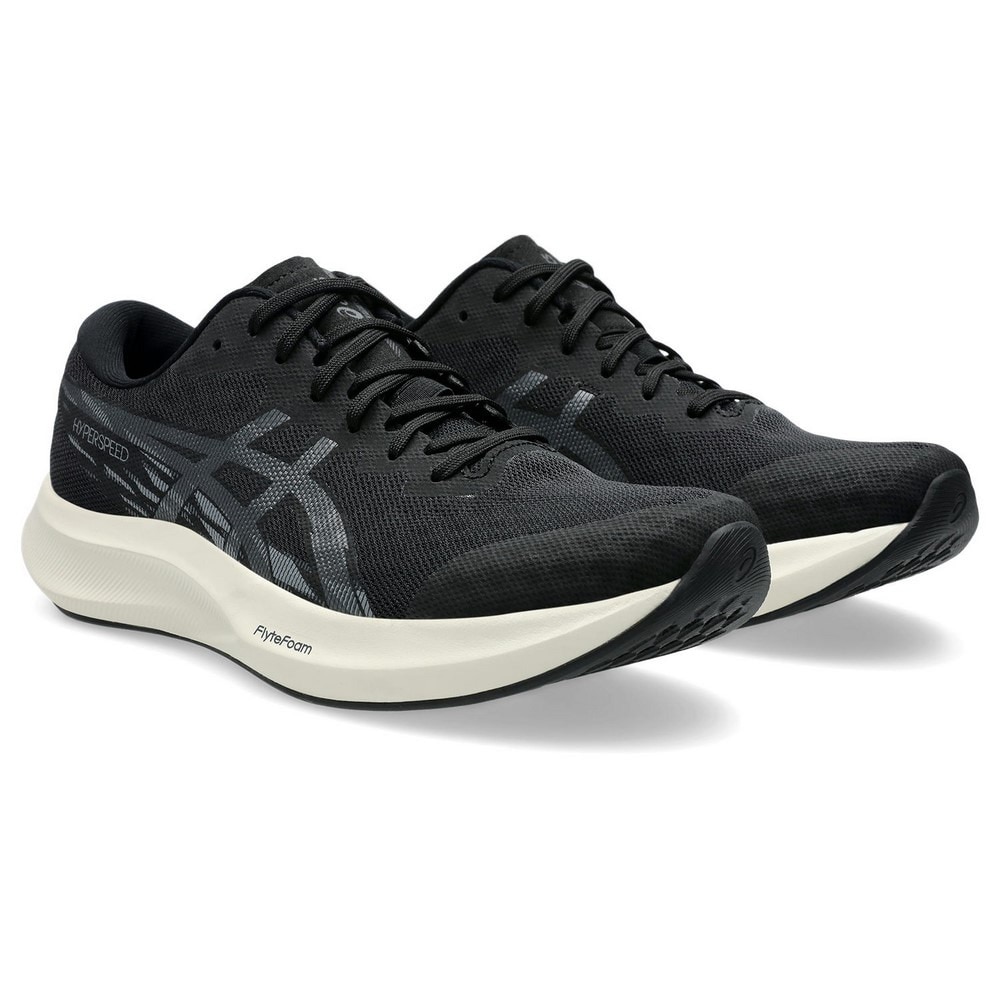 アシックス asics ランニングシューズ ハイパースピード4ワイド ブラック グレー 1011B876.001 スニーカー トレーニング 部活 通販