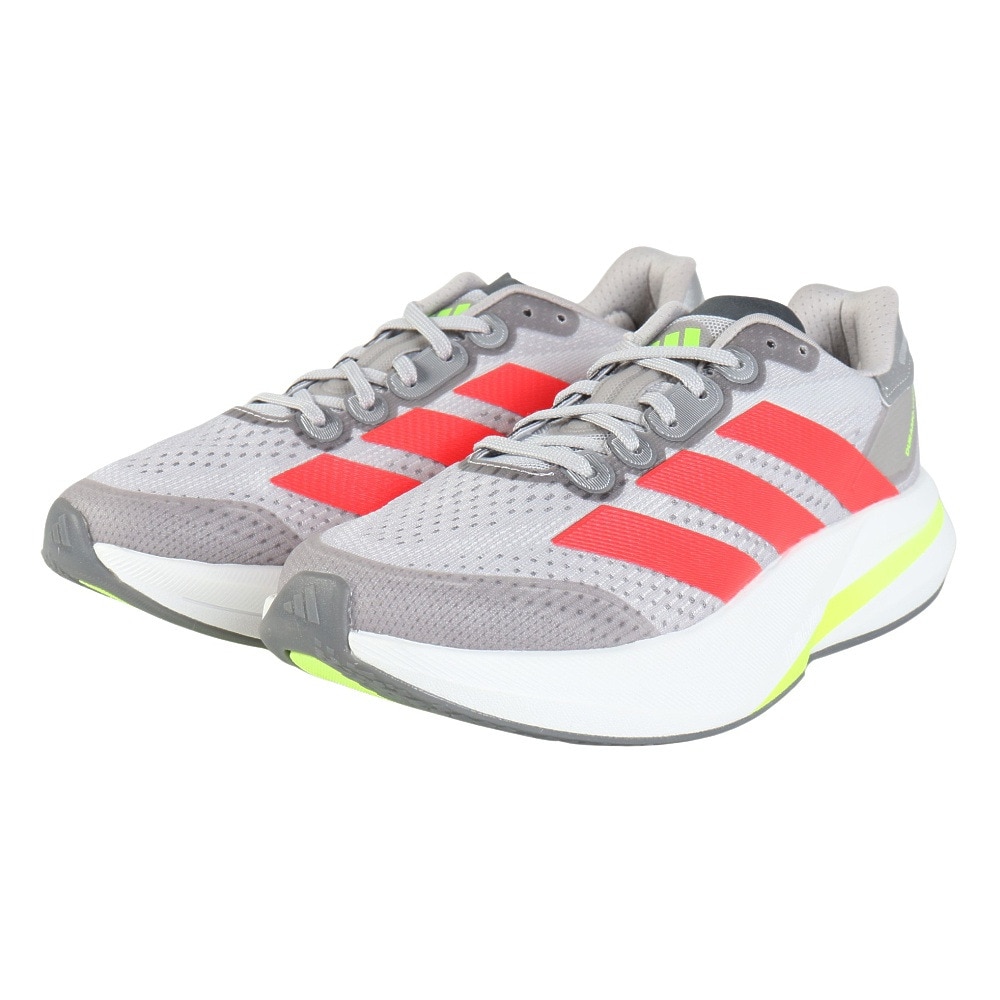  ランニングシューズ アディゼロデュラモスピード2 M グレー JQ2200 スニーカー ジョギング 部活 軽量 通気性